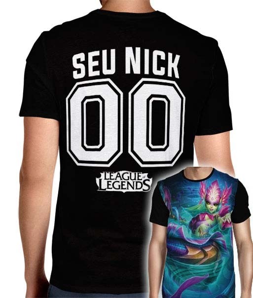 Camisa League Of Legends - Nami Modelo 2 - Personalizada Modelo Nick Name e Número