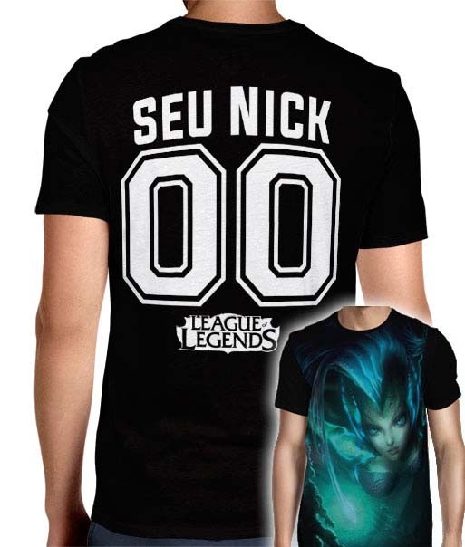 Camisa League Of Legends - Nami Modelo 3 - Personalizada Modelo Nick Name e Número
