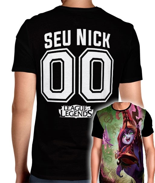 Camisa Full PRINT League Of Legends - Lulu - Personalizada Modelo Nick Name e Número
