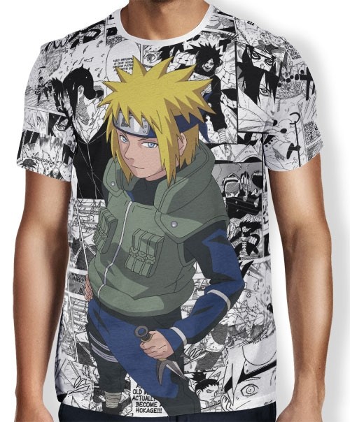 Camisa FULL Print Manga Minato Hokage - Naruto