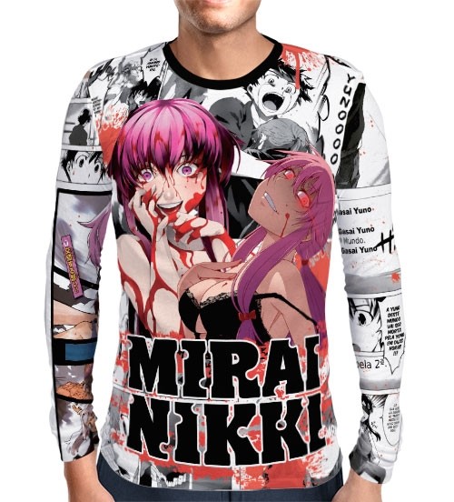 Camiseta Anime Mangá Mirai Nikki Camisa Blusa Unissex