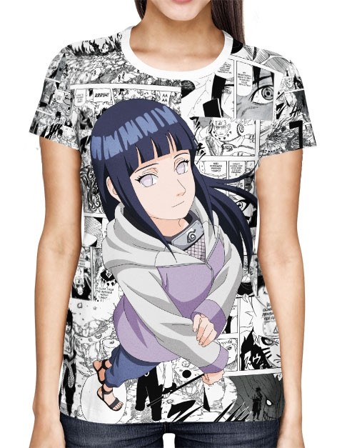 Camisa FULL Print Mangá Hinata Hyuga - Naruto