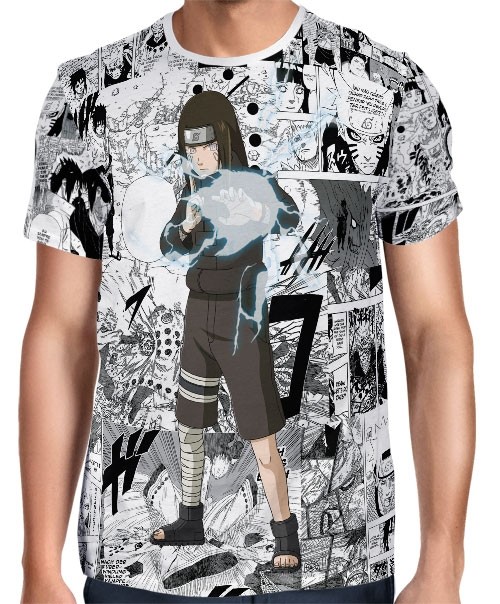 Camisa FULL Print Mangá Neji Hyuga Modelo 3 - Naruto