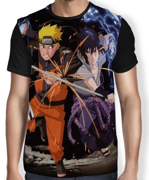 Camisa Naruto Clássico- Sasuke - Color Print