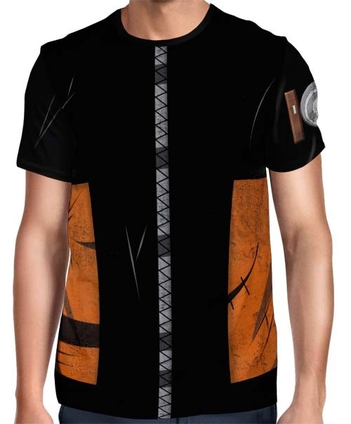 Camisa Full Print Colete Roupa Uniforme Cosplay Naruto Modelo 2