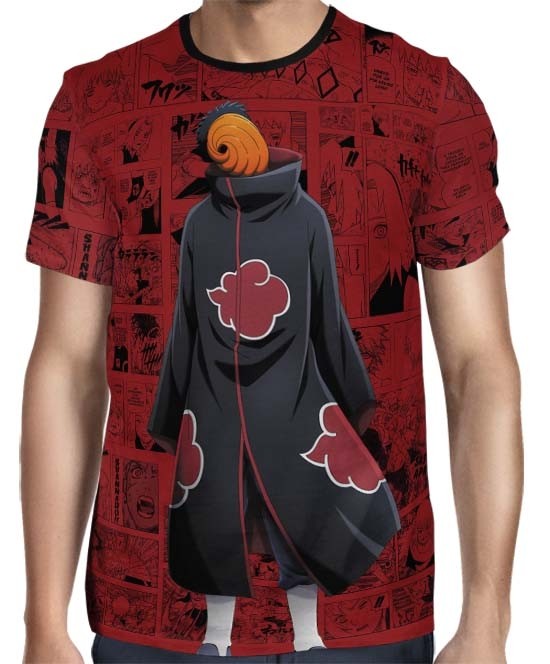 Camisa FULL Print Red Mangá Naruto - Tobi