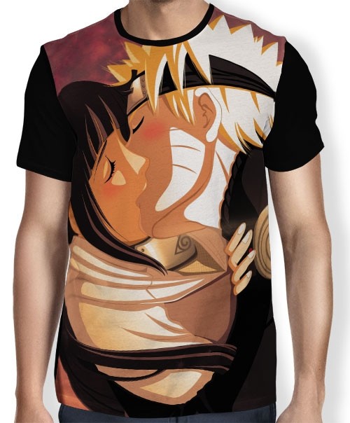 Camisa FULL Beijo Hinata e Naruto