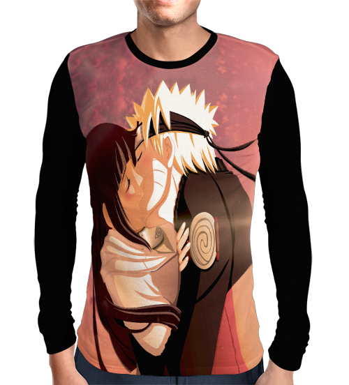 Camisa Manga Longa Hinata e Naruto - Naruto