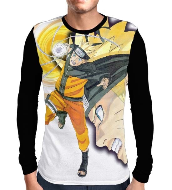 Camisa Manga Longa Naruto Rasengan Face