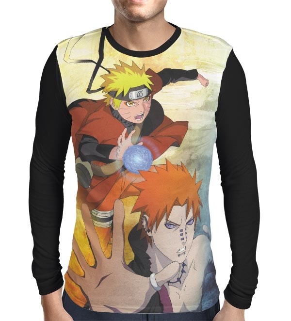 Camisa Manga Longa Pain e Naruto
