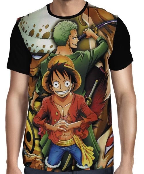 Camisa FULL Zoro - Law - Luffy - One Piece