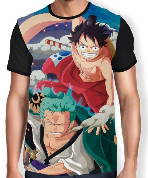 Camisa FULL Fight Zoro e Luffy - One Piece
