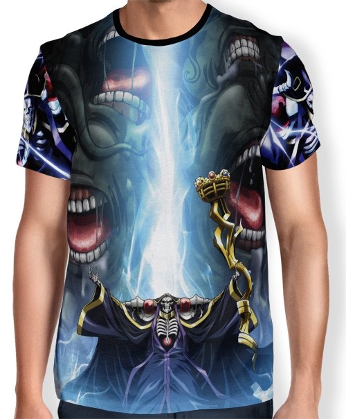 Camisa Full Print - Blue Skull Overlord