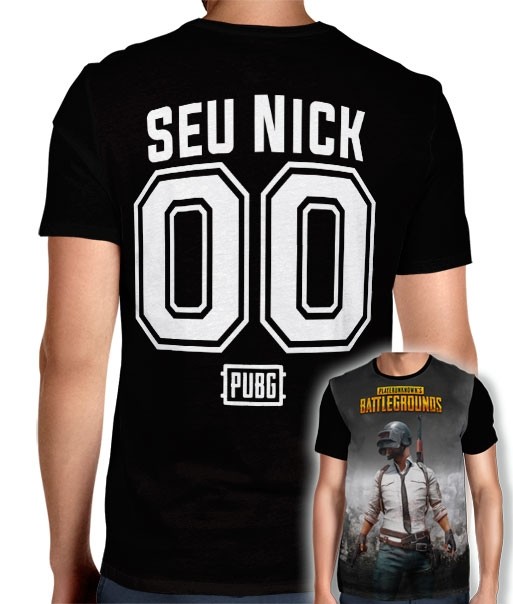 Camisa Full PRINT PUBG - Personalizada Modelo Nick Name e Número