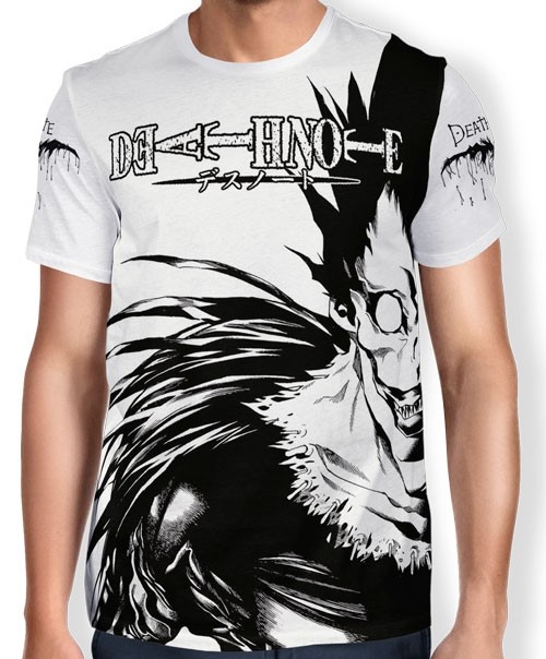 Camisa Full Print - Ryuk Branco - Death Note