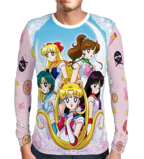 Camisa Manga Longa Print Sailor Moon