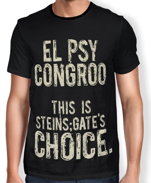 Camisa FULL Print Psy Congroo - Steins Gate