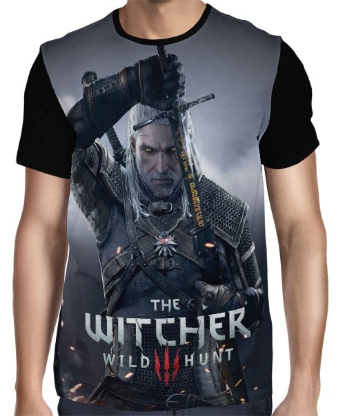 Camisa FULL The Witcher 3 - Geralt de Rivia