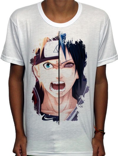 Camisa SB - TN Brusher Sasuke e Naruto 