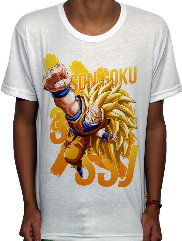 Camisa SB - TN Goku Punch Super Saiyan 3 - Dragon Ball Z
