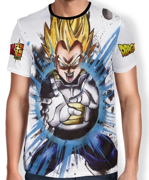 Camisa Full Art Brusher Vegeta SSJ - Dragon Ball Super