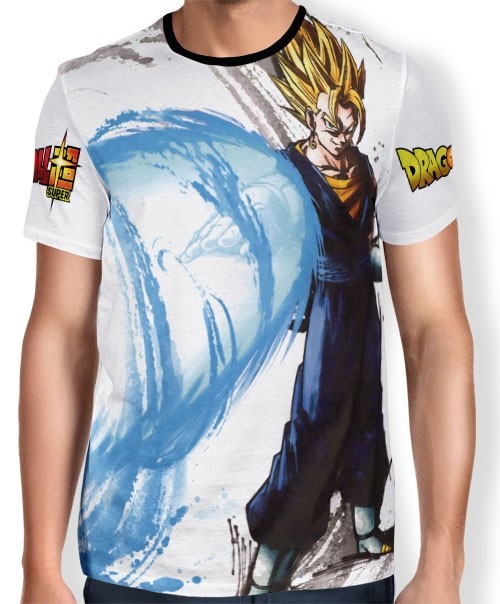 Camisa Full Art Brusher VEGETTO SSJ - Dragon Ball Super