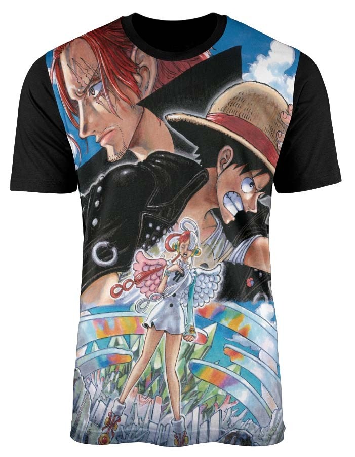 Camisa FULL One Piece Film Red - Luffy - Shanks - Uta