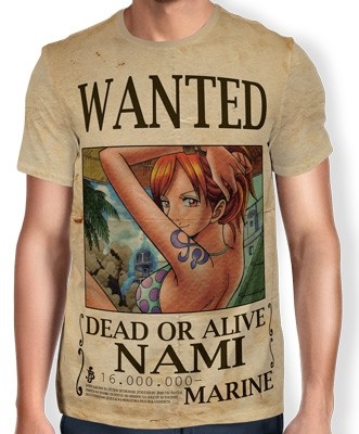 Camisa Full Print Wanted Nami V1 - One Piece