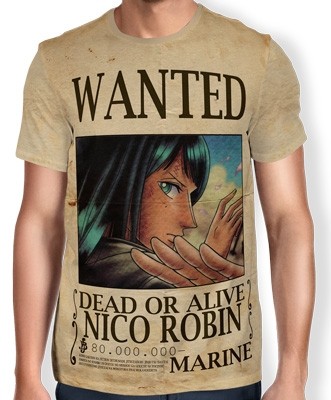 Camisa Full Print Wanted Nico Robin V1- One Piece