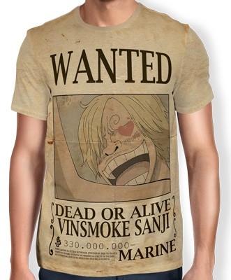Camisa Full Print Wanted Sanji V3 - One Piece