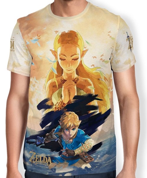 Camisa Full Print The Legend of Zelda - Breath of the Wild - Link