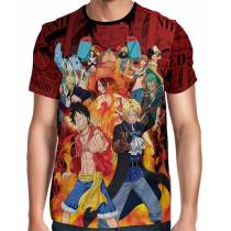 Camisa FULL PRINT Red Exclusiva One Piece Mod 03
