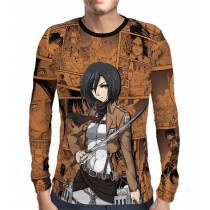 Camisa Manga Longa Attack on Titan Mikasa Ackerman Full Print