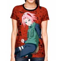 Camisa Full Print Color Mangá Exclusiva - Sakura  Modelo 03  - Naruto  