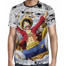 Camisa White Mangá Luffy - One Piece - Full Print