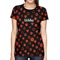 Camisa FULL Print Black Uchiha Sharingans - Naruto