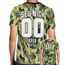 Camisa Full PRINT Camuflada Normal Apex Legends - Personalizada Modelo Nick Name e Número
