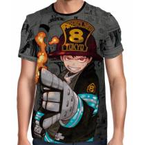 Camisa Full Print Mangá Exclusiva Shinra Modelo 03 Fire Force