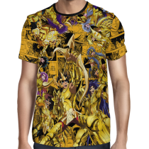 Camisa Full Color Cavaleiros de Ouro - Saint Seiya