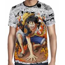 Camisa Mangá Luffy Modelo 04 One Piece - Full Print