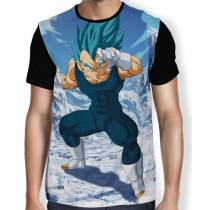 Camisa Full Blue Vegeta - Dragon Ball Super 