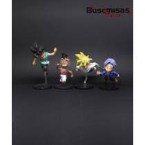 Kit 4 Action Figures Mini Dragon Ball Kids