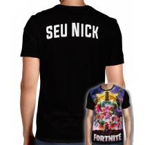 Camisa Full PRINT Personagens - Fortnite - Personalizada Modelo Apenas Nick Name