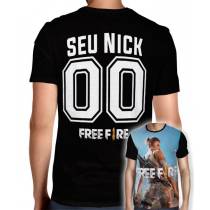 Camisa Full PRINT Free Fire - Personalizada Modelo Nick Name e Número