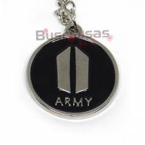 KPOP-44 - Colar Medalha Army Logo BTS (BangTan Boys) - K-Pop