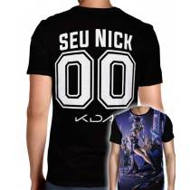 Camisa League Of Legends - K/DA Poster 01 - Personalizada Modelo Nick Name e Número -  Full PRINT