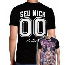 Camisa League Of Legends - K/DA Poster 02 - Personalizada Modelo Nick Name e Número -  Full PRINT
