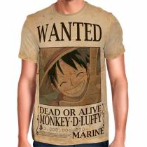 Camisa Full Print Wanted Luffy V3 - One Piece