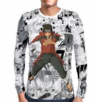 Camisa Manga Longa Print Mangá Hashirama Modelo 2 - Naruto