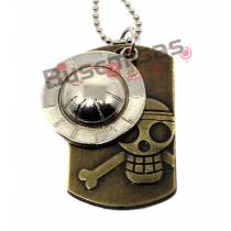 OP-67 - Colar DogTag Caveira Luffy - One Piece